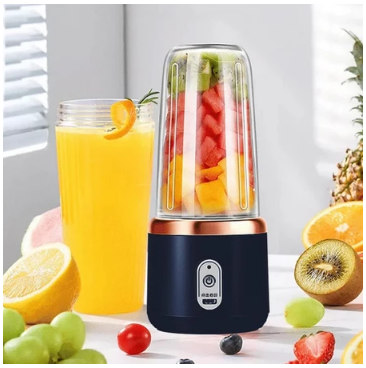 Mini Liquidificador Mixer Processador Portátil Casa Camping Carro Recarregável 2 Copos Bivolt