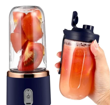 Mini Liquidificador Mixer Processador Portátil Casa Camping Carro Recarregável 2 Copos Bivolt