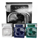Ventilador Portátil Umidificador de Ar Com Água Gelo e Aroma / 3 Velocidades / Silencioso Led